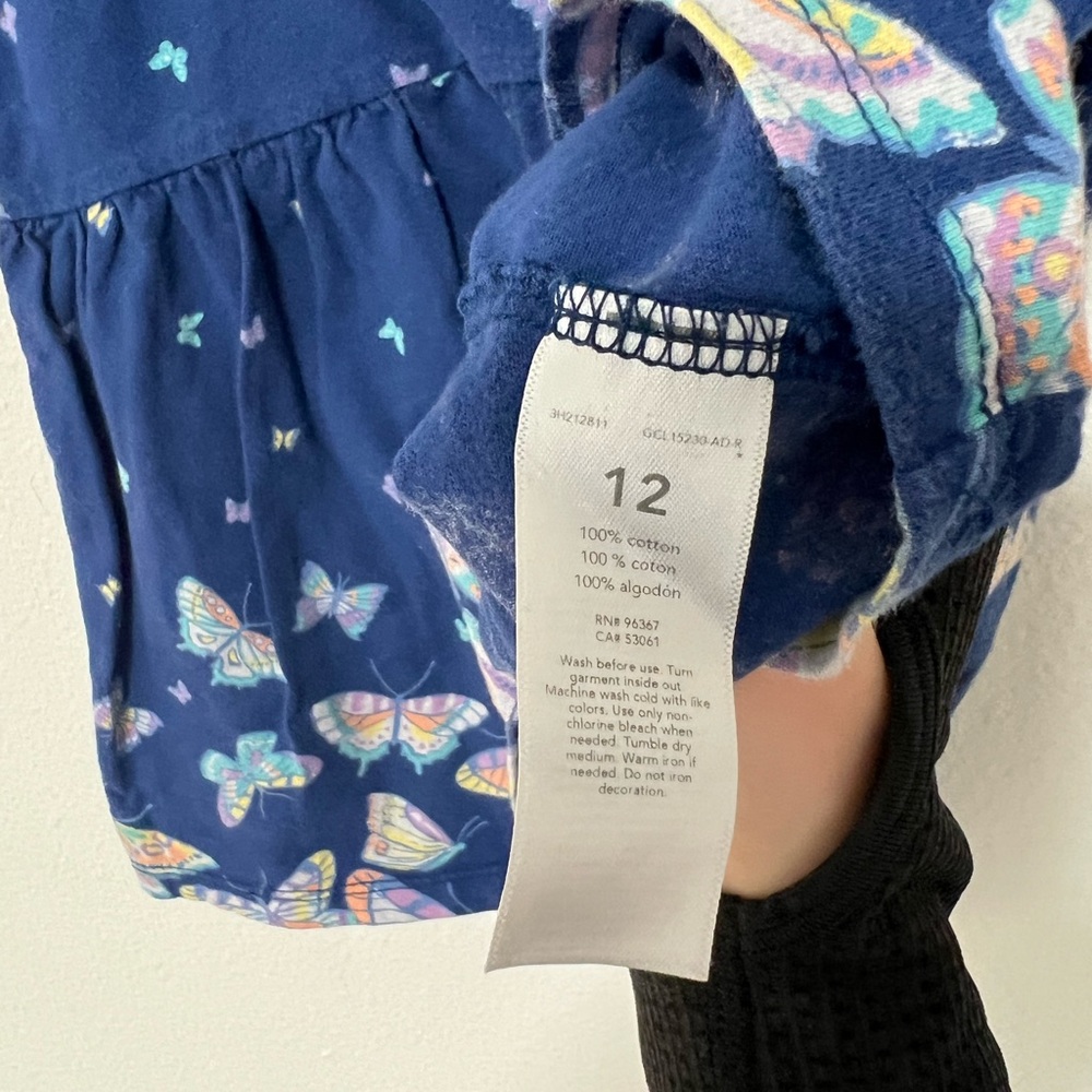 OshKosh B'gosh Blue Butterfly Print Kids Tee - Picture 3 of 8